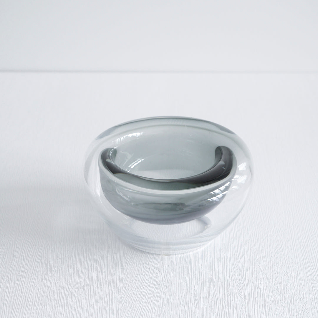Double Wall Glass150/250ml With Dish And Spoon Clear Glass