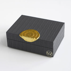 Gold Stamp Decorative Box - Grey