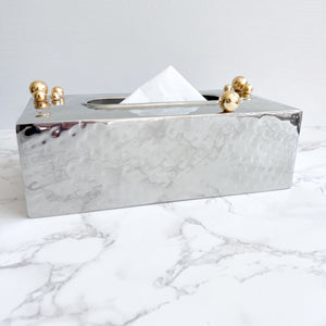 Gold Ball Tissue Box Cover