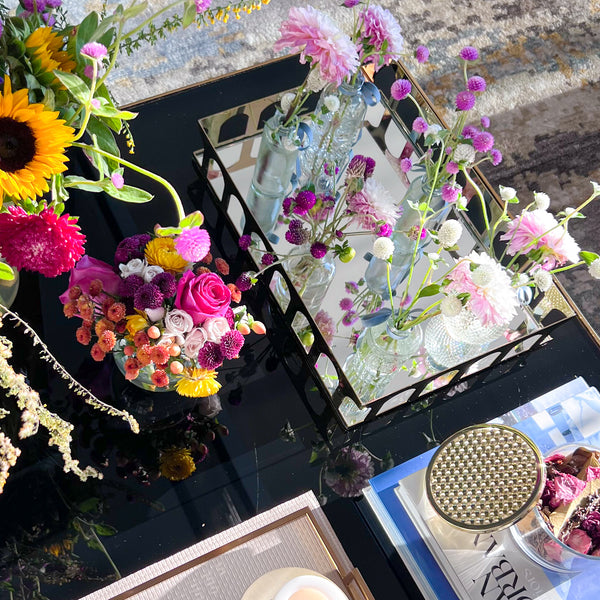 Arch Gold Mirror Tray