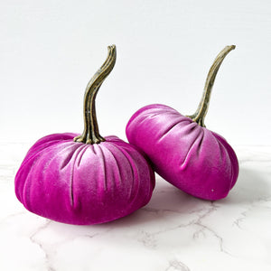 Magenta Velvet Pumpkins