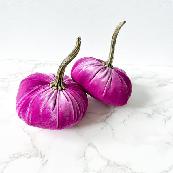 Magenta Velvet Pumpkins