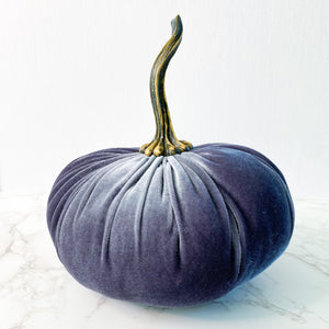 Gray Velvet Pumpkins